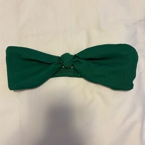 Aerie Green Bandeau Swim Top